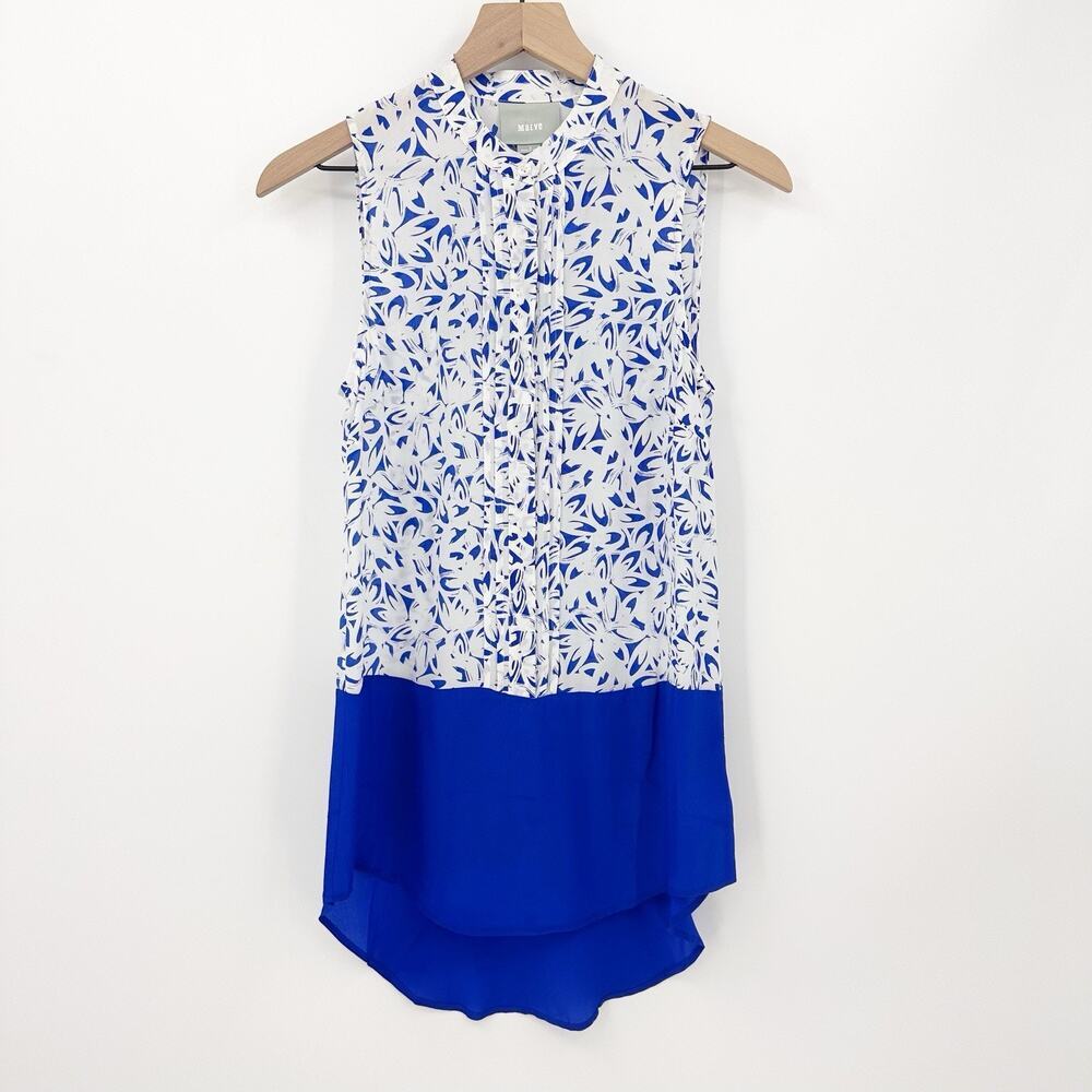 Maeve Anthropologie Blouse 2 Women Sleeveless 100% Silk Office Career Resortwear